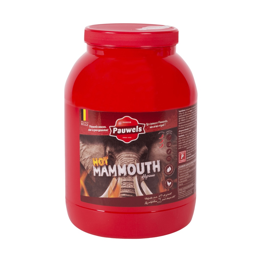 Mammouth Hot (Algérienne) Sauce Pauwels 3 L