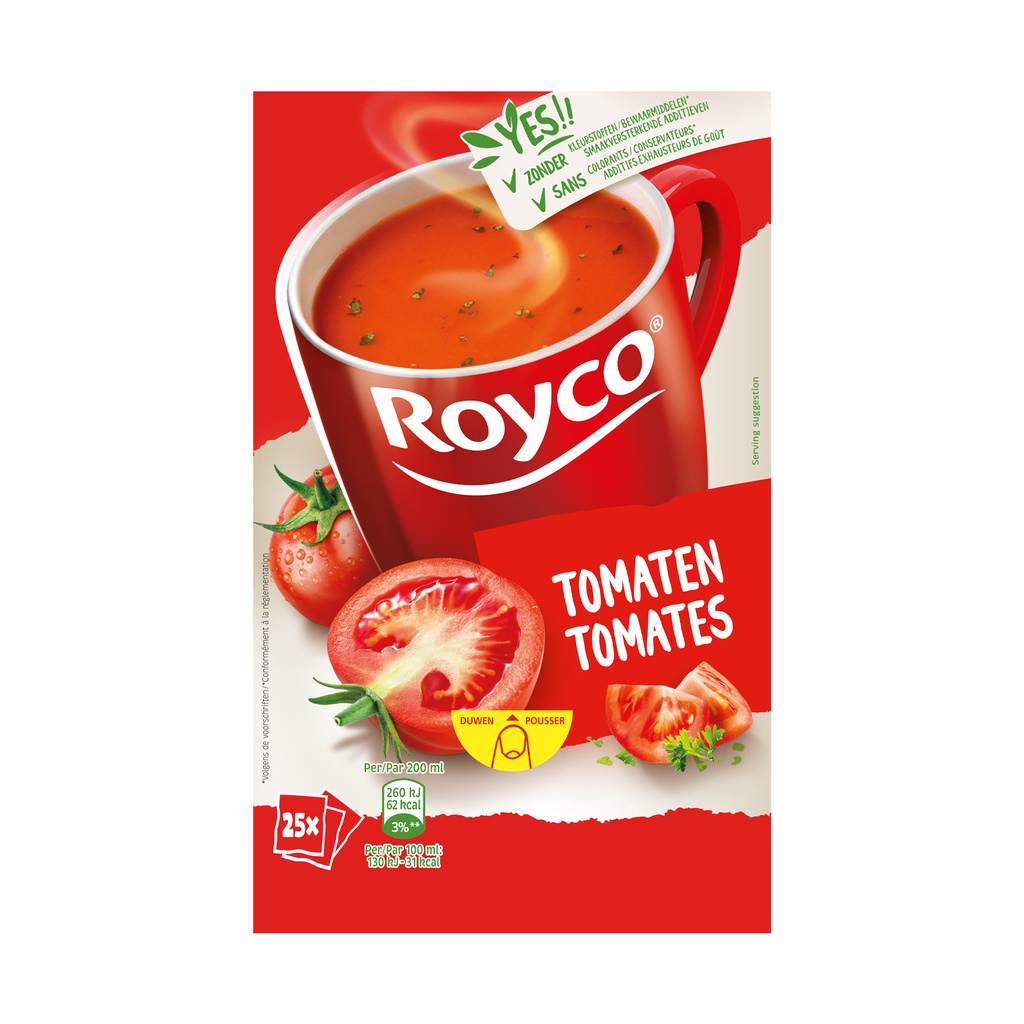 Royco Minute Soupe Tomates Classic 25 pcs