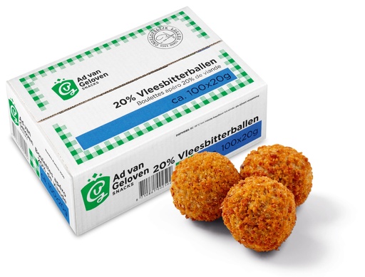 [1217] Boulettes Apéro 20 % Ad van Geloven 100 x 20 gr