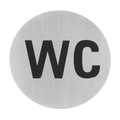 [10064] 663622 Plaque de Porte Acier Inoxydable WC 75 mm Hendi 1 pc