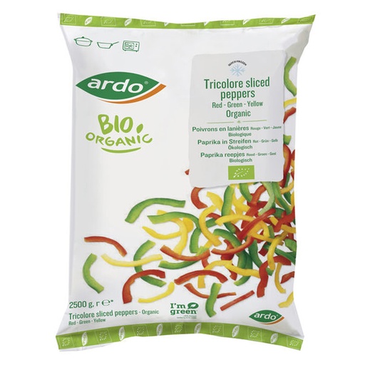 [1625] Paprika Lamelle Rouge/Vert/Jaune Ardo 2,5 kg