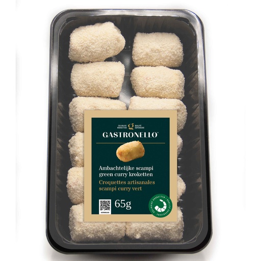 [0959] Croquettes Scampi Curry Vert Artisanale Gastronello 12 x 65 gr