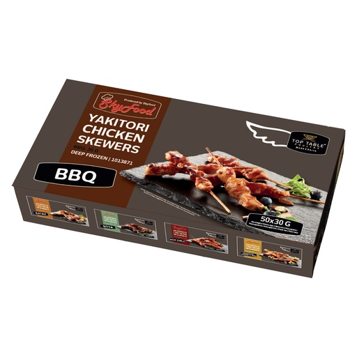 [7312] 1013871 Yakitori Sticks BBQ Top Table 50 x 30 gr