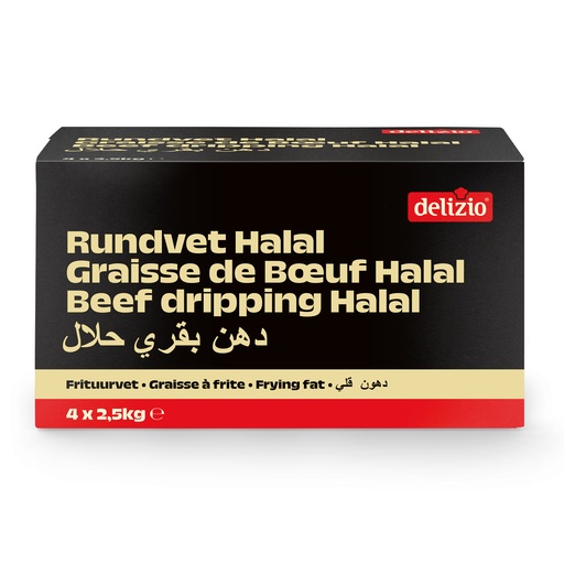 [3554] Graisse De Boeuf Halal Delizio 4 x 2,5 kg