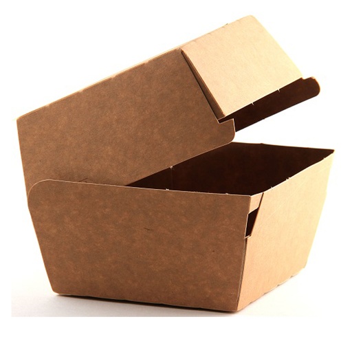 [14519] Hamburger Box Kraft Petit 91 x 91 x 76 mm 100 pcs