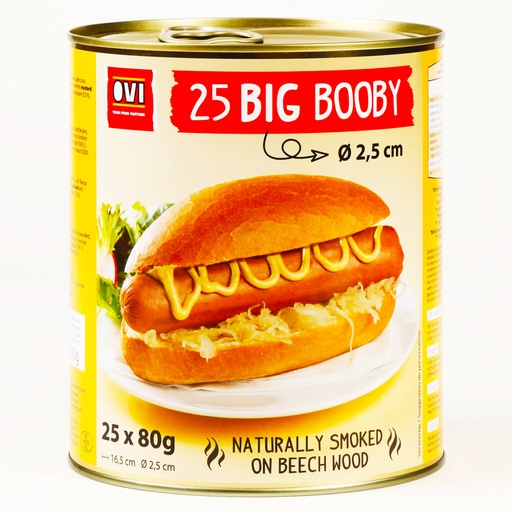 [1234] Hot Dog Big Booby Ovi 25 x 80 gr