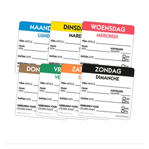 [9931] Label Lundi Bleu 500 pcs
