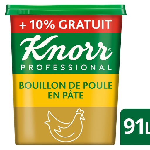 [5845] Bouillon de Poule en Pâte Professional Knorr Pot 1,65 kg 10% gratuit