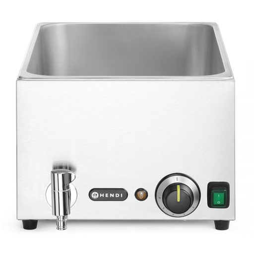 [100130] Bain-Marie 150mm Kitchen Line met wateraftapkraan