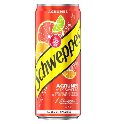 [5070] Schweppes Agrum Slim Can 24 x 33 Cl