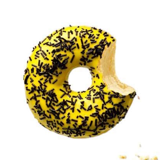 [8553] 0684/4839 Donut Banana Dark Sprinkels La Lorraine 48 x 56 gr