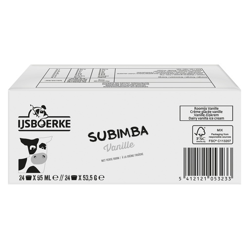 [9119] Subimba Vanille Ijsboerke 24 x 95 ml 