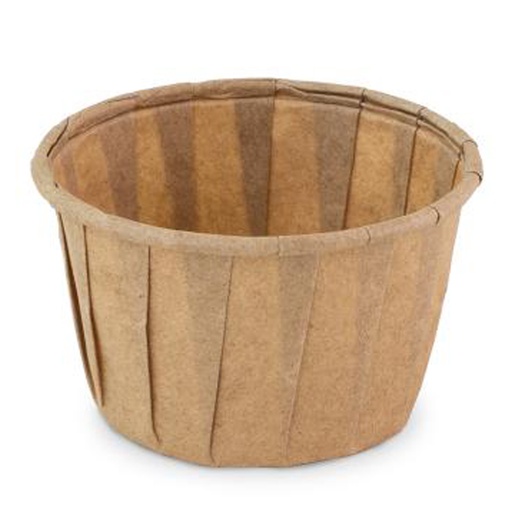 [W2221] Bakje Papier Bruin Rond 37ml Sier 200 st