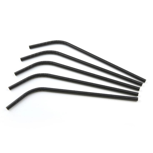 [W2257] Buigrietje Papier - zwart - 6mm - 200st - Sier