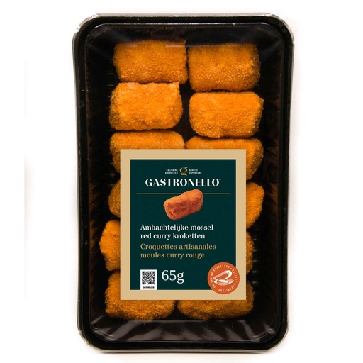[0960] Croquettes De Moules En Curry Rouge Artisanales Gastronello 12 x 65 gr