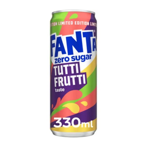 [5139] Fanta Zero Tutti Frutti Sleek 24 x 33 cl
