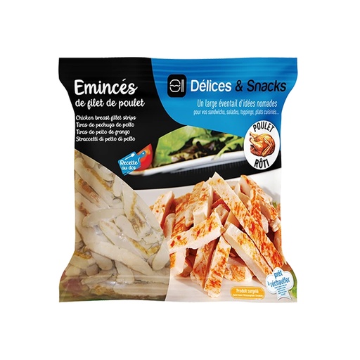[PR/09655] Émincé de Poulet Cuits Rôtis Délices & Snacks 1 kg