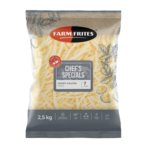 [PR/09923] Frieten Crispy Coated 7 mm Farm Frites 2.5 kg