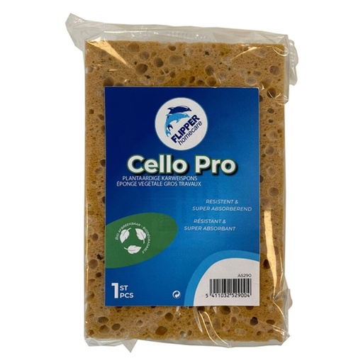 [PR/10056] Éponge Flipper Cello pro végétale pour travaux lourds 10 x 14 x 6 cm