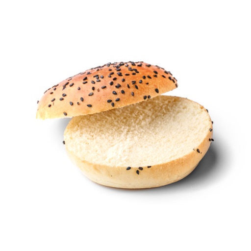 [PR/10275] 5244 Premium Brioche Bun Noir Sesame Précoupé Panesco 50 x 85 gr