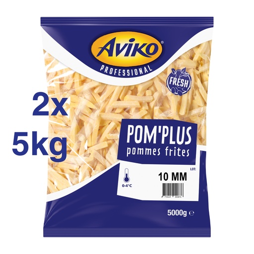 [3436] Frites 10 mm Precuit Pom Plus Aviko 2 x 5 kg