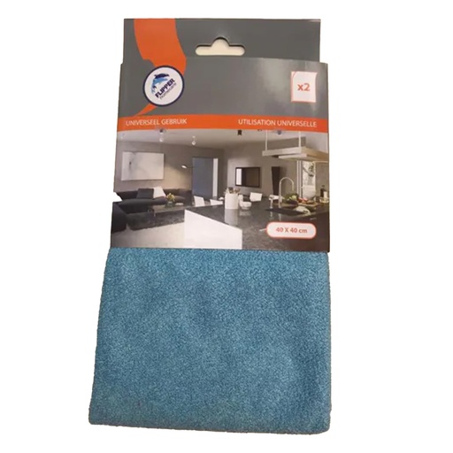 [14835] Microtex Fl-Nivo 40 x 40 Cm - Bleu - 2 pcs - Flipper Homecare