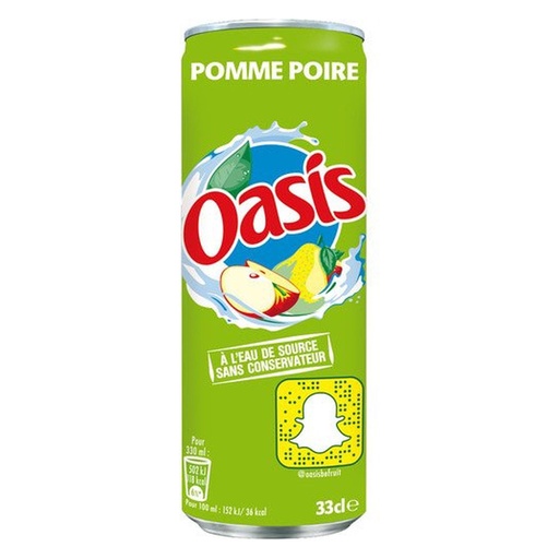 [PR/10748] Oasis Pomme Poire Slim Can 24 x 33 cl