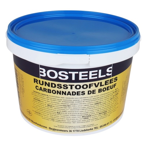 [19301] Carbonnade de Bœuf Frais Culinair Bosteels Seau 3 kg
