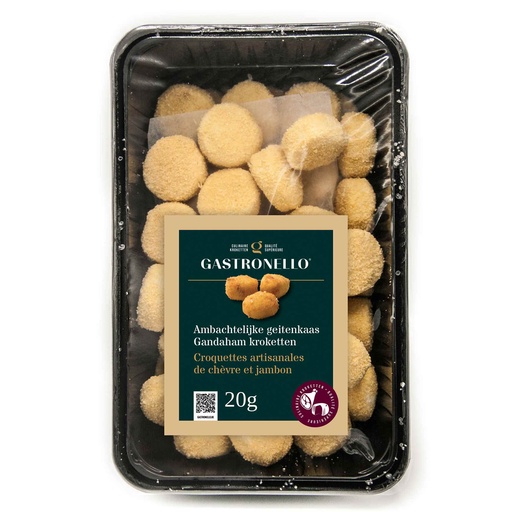 [0931] Croquettes Chèvre + Jambon Ganda Gastronello 60 x 20 gr