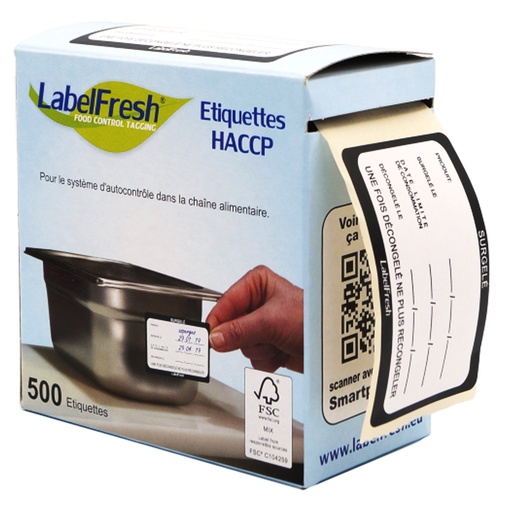 [9927] Label Surgeles Easy Label Fresh 500 pcs
