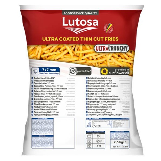 [PR/22853] Frites Ultra Crunchy 7/7 Lutosa 4 x 2,5 kg