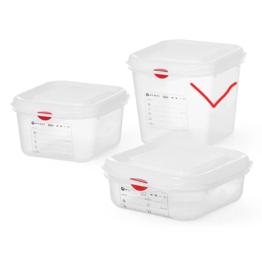 [PR/22939] 873175 Bac Polypropylène + Couvercle GN 1/6 Hendi 2,6 L