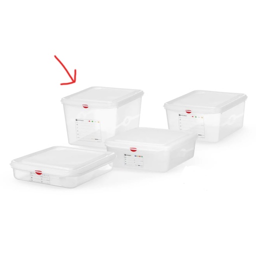 [PR/22948] 873281 Bac Polypropylène + Couvercle GN 1/2 Hendi 12,5L