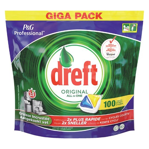 [PR/23104] Dreft Professional Original Tablettes Lave-Vaisselle - Citron 100 pcs
