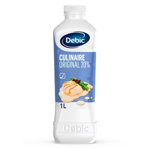 [5761] Crème Culinaire 20%  Debic Bouteille 1 L
