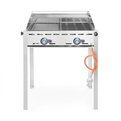[100276] Feu Vert Avec 2 Bruleurs - Avec Plaque De Cuisson Et grille - Hendi - 149508