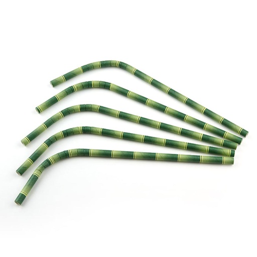 [14577] Pailles Courbe Look Bamboo 7mm/24cm 100 pcs