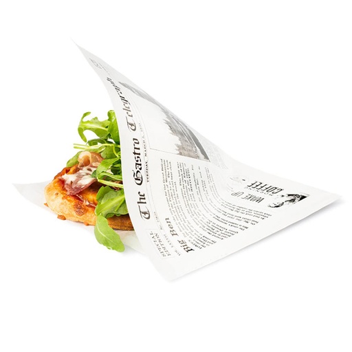 [14571] Sachet Hamburger News Paper 170 x 170mm Sier 300 pcs