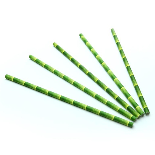 [14576] Paille Papier Look Bamboo 6 mm/ 20 cm 200 pcs