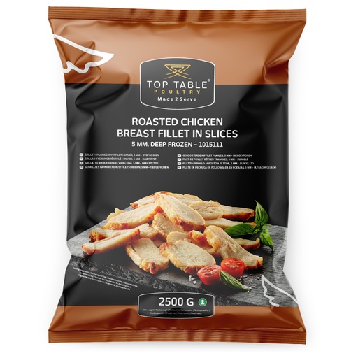 [2551] 330871 Filet Poulet rôti en tranche 5 mm - Euro Poultry 2,5 kg