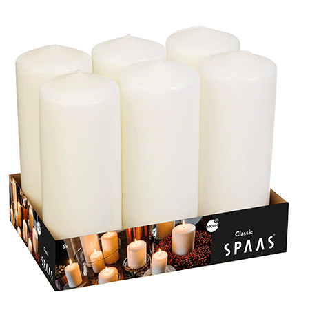 [9506] Candle In Glass Blanc Spaas 1 pc