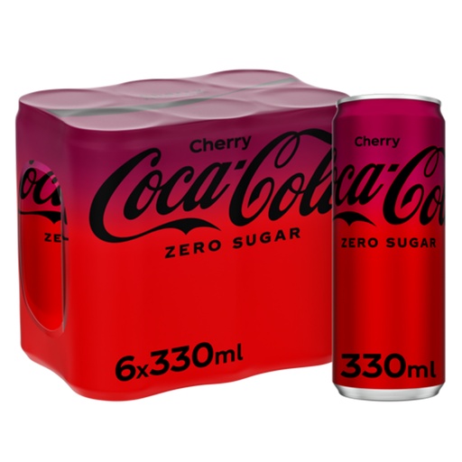 [19007] Coca Cola Zero Cherry Blik Sleek 24x33cl