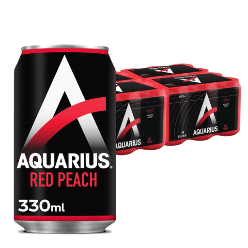 [5026] Aquarius Red Peach Cannette 24x33 cl